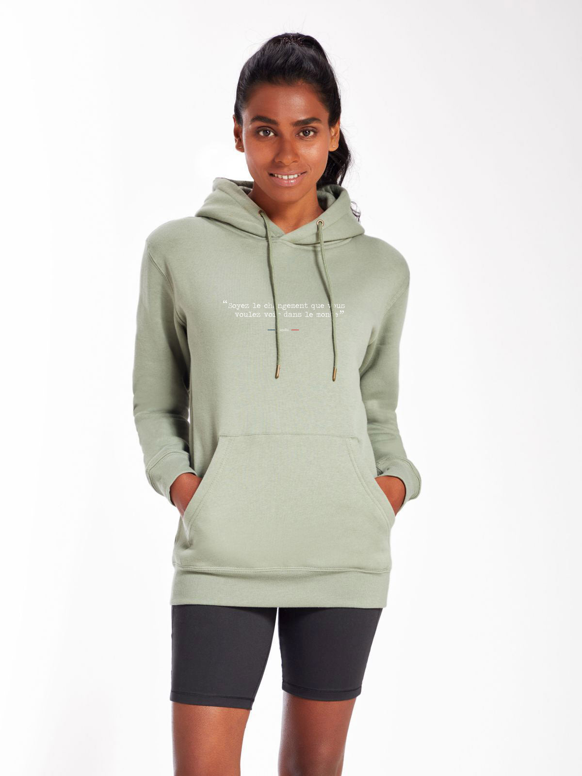 Sweat personnalisé "Soyez le changement que vous voulez voir dans le monde " - Gandhi