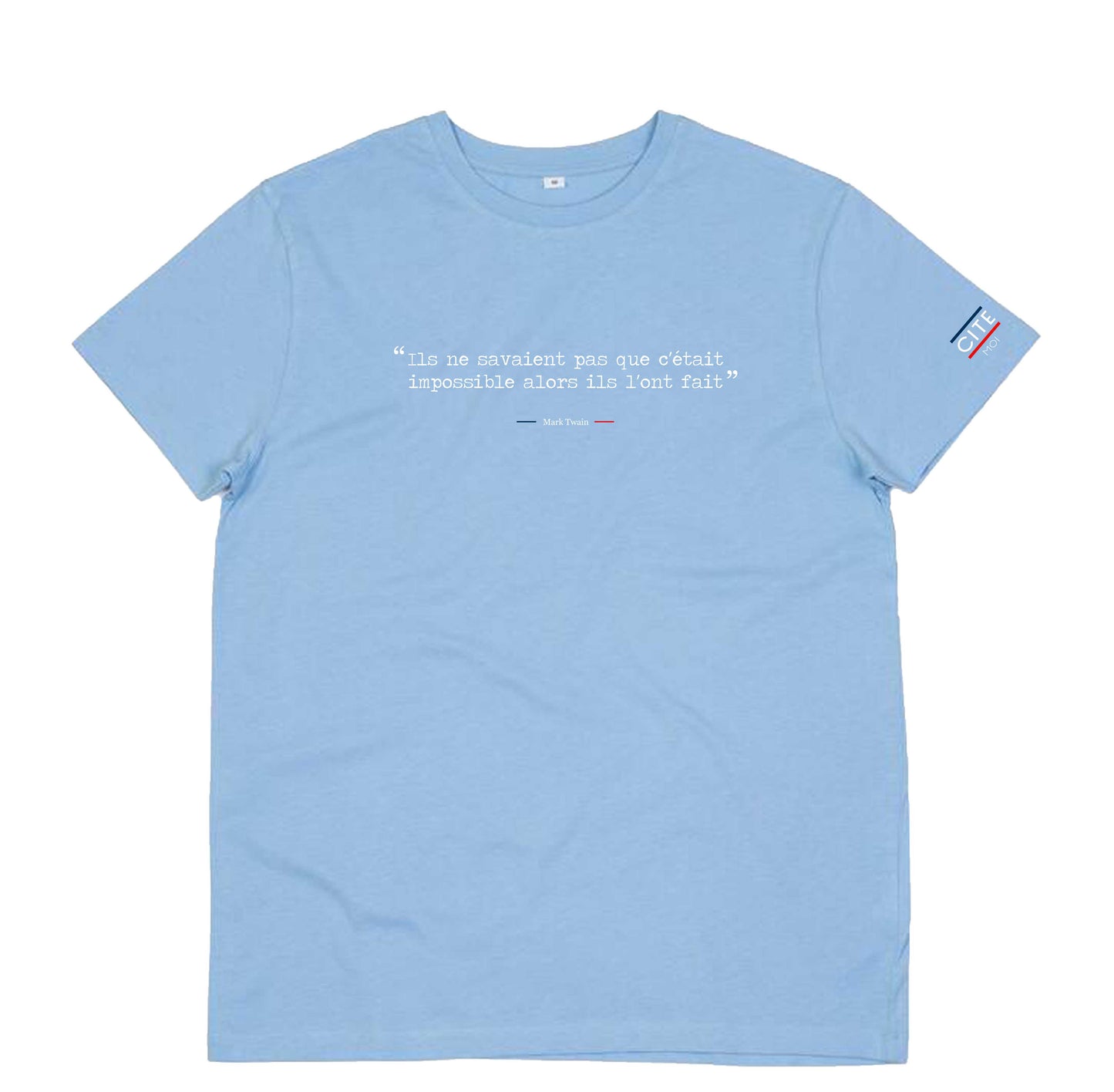 T-shirt bleu ciel homme personnalisable