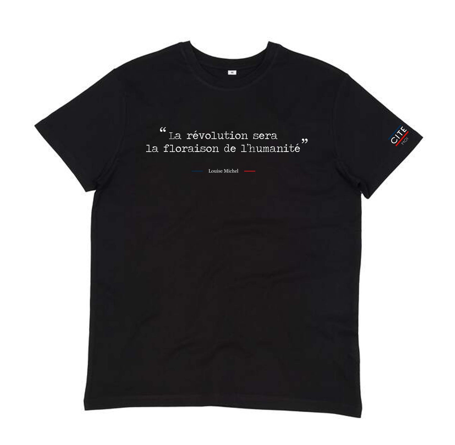 T-shirt noir homme en coton biologique personnalisable