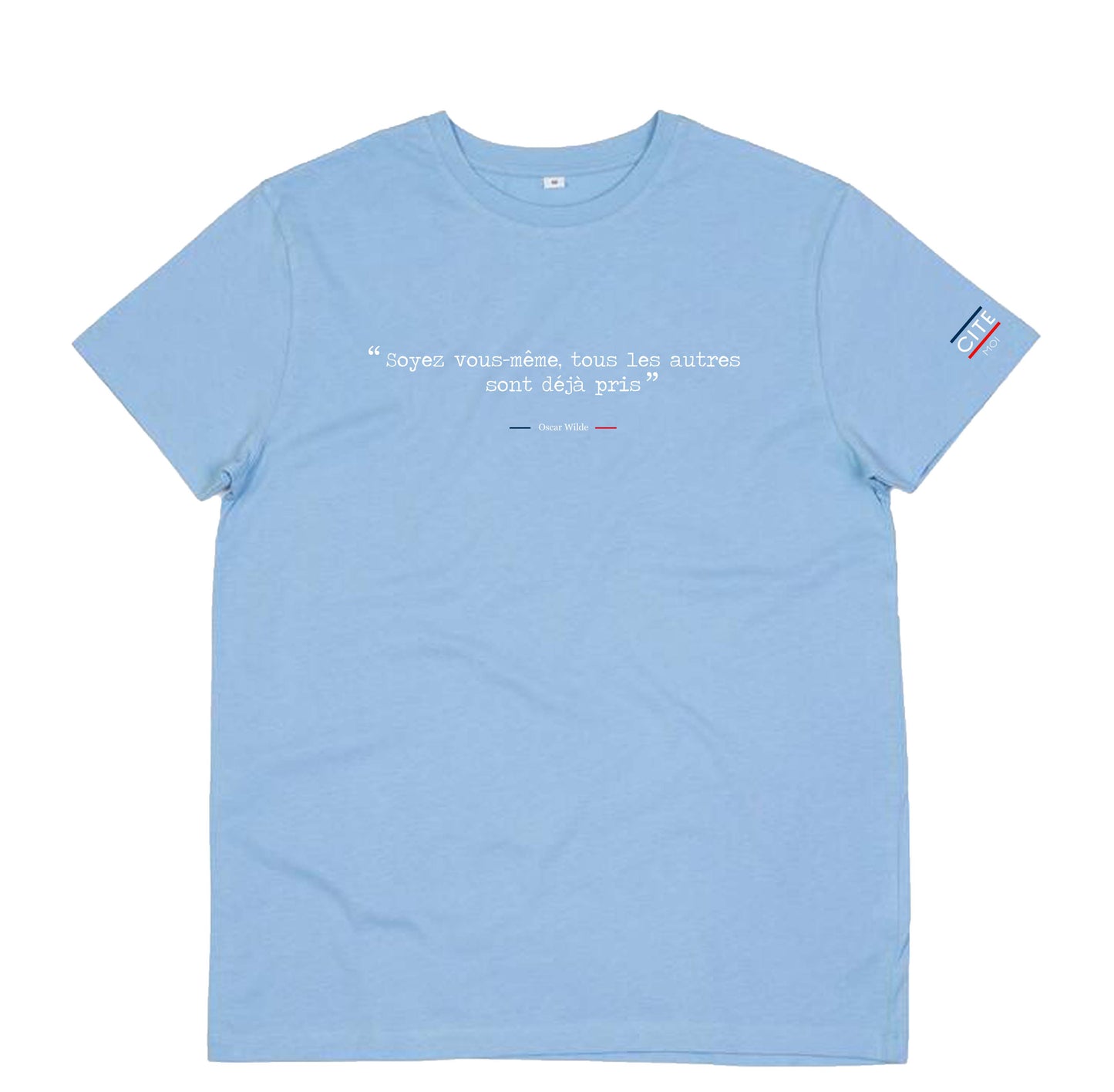 T-shirt bleu ciel homme personnalisable
