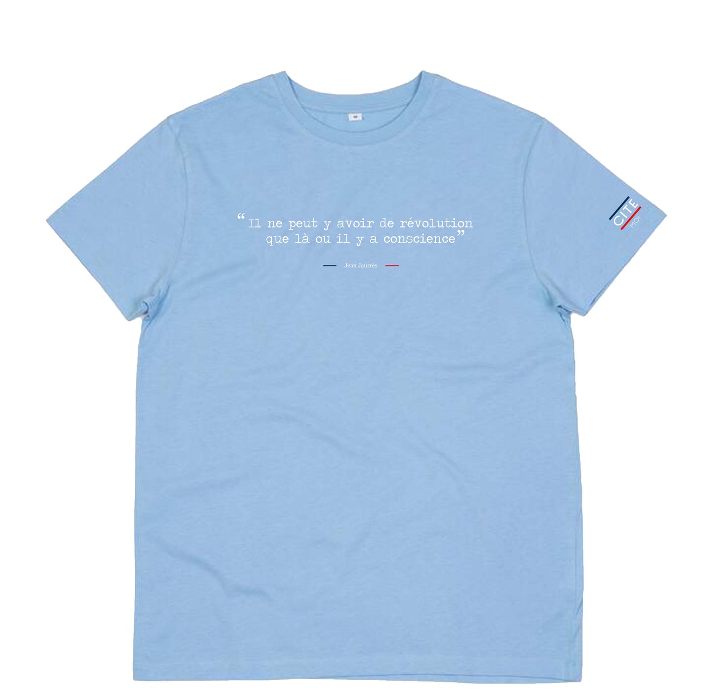 T-shirt bleu ciel homme personnalisable