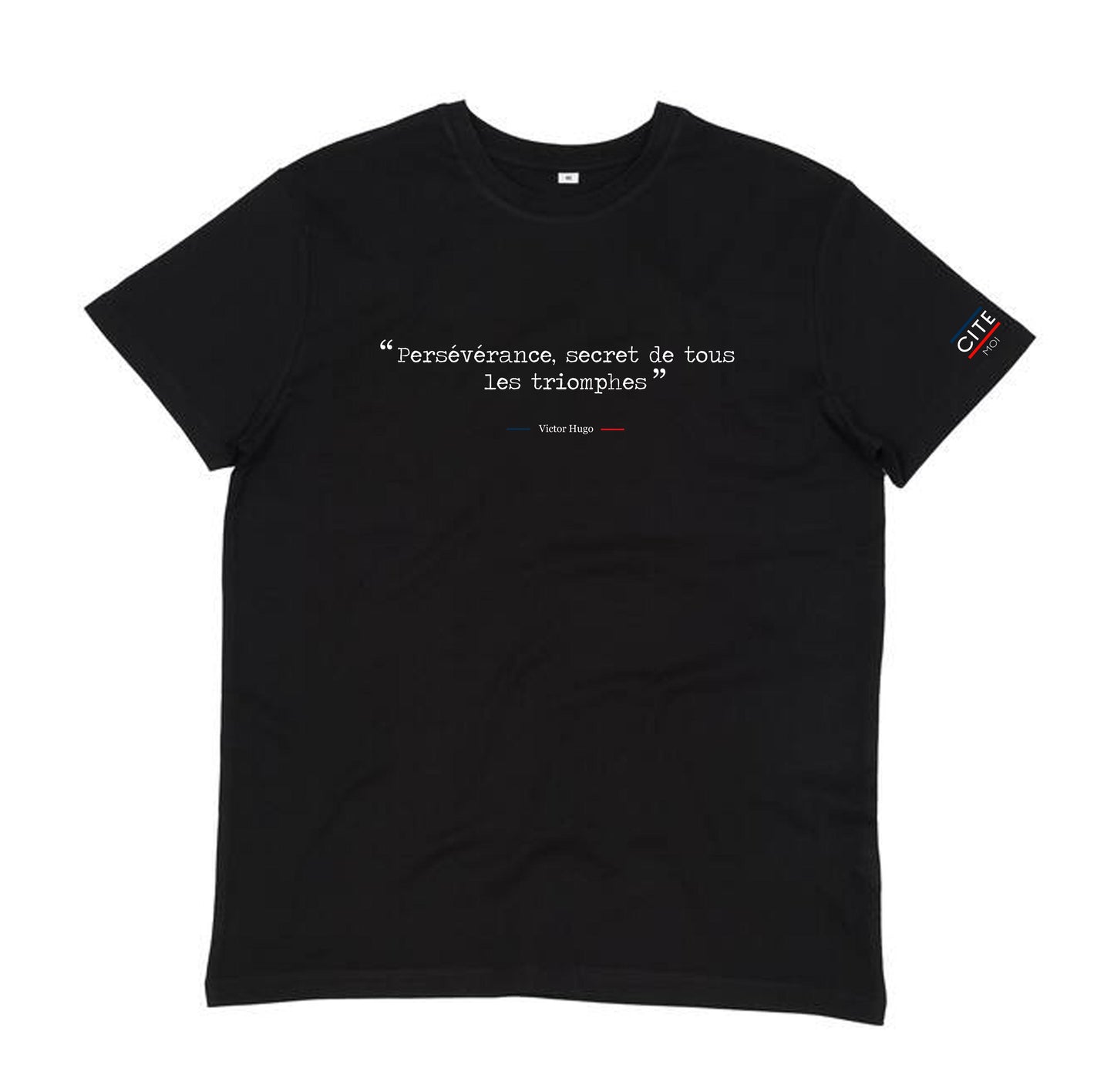 T-shirt noir homme en coton biologique personnalisable