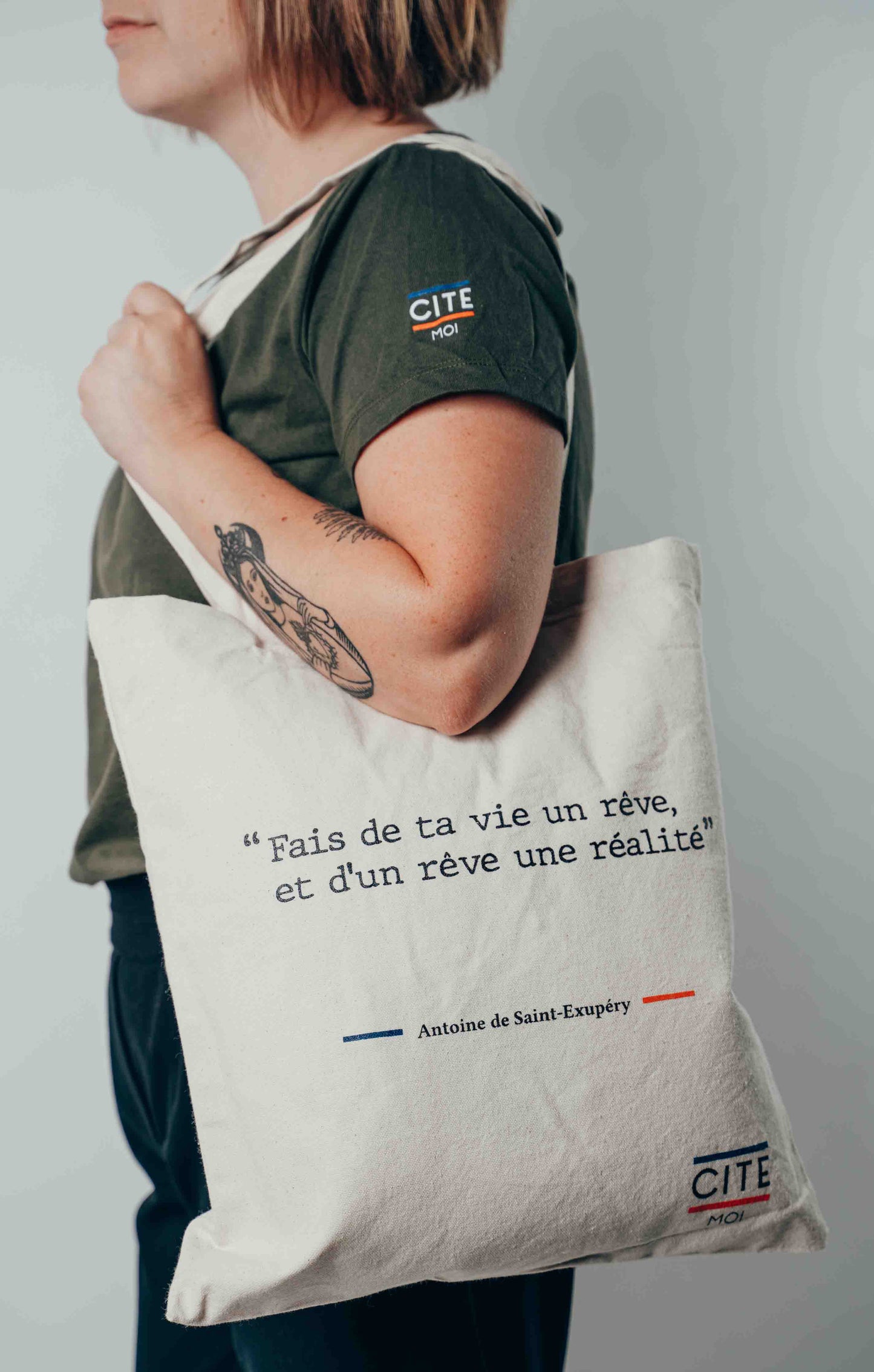 Sac cabas "Soyez vous-même, tous les autres sont déjà pris" et "Fais de ta vie un rêve"