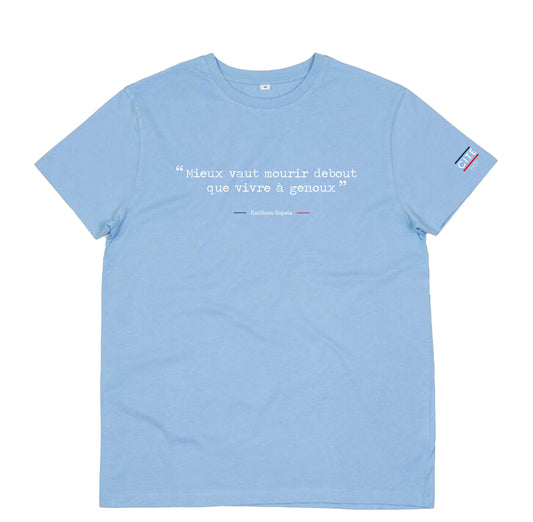 T-shirt homme " Mieux vaut mourir debout que vivre à genoux " - Emiliano Zapata