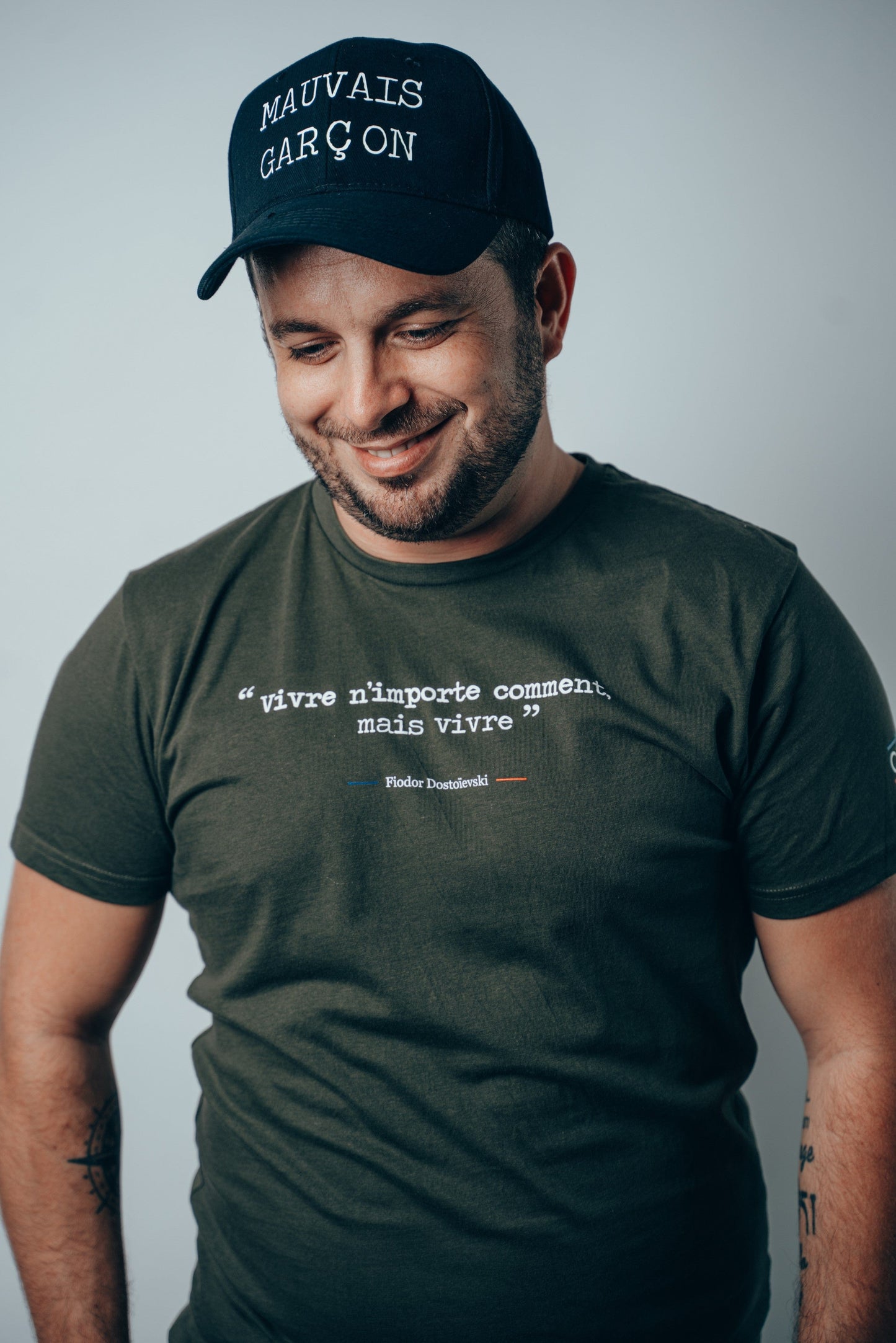 Casquette "Smile, Mauvais Garçon, Espoir" en coton biologique