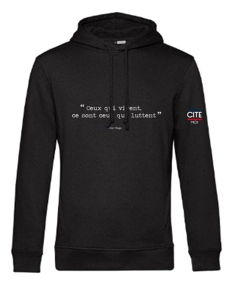 Men's sweatshirt quote "Those who live are those who fight" - Victor Hugo -