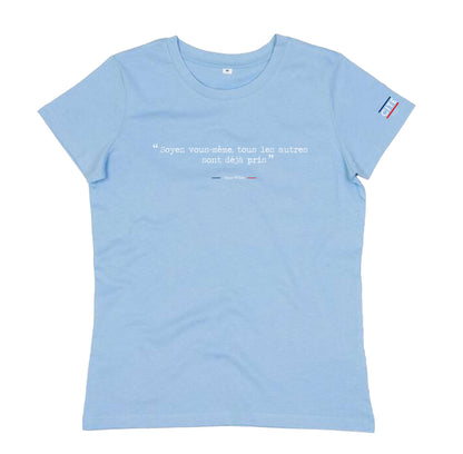 T-shirt personnalisable bleu ciel femme